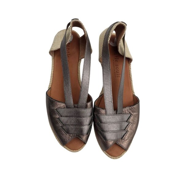 Women's - Gentle Souls by Kenneth Cole Lena Wedge Leather Sandals, Size 8 - Picture 3 of 10